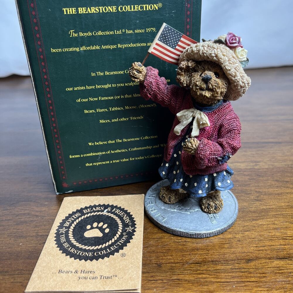 Boyds Bears Eleanore Bearsevelt – God Bless America #227789 Vintage Open Box